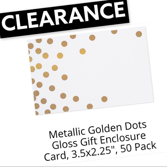 50 Golden Dots Enclosure Cards CLEARANCE - Picture 2 of 6